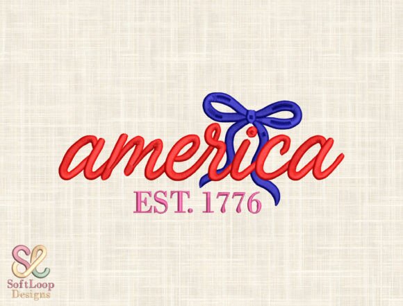 America Est. 1776 Embroidery Design Review