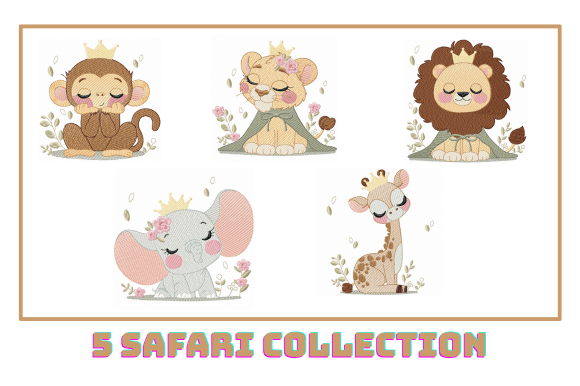 Baby Safari Embroidery Design Bundle Review