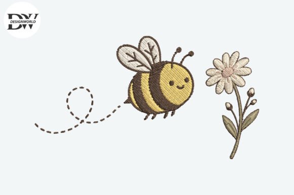 Bee and Flower Embroidery Design Review