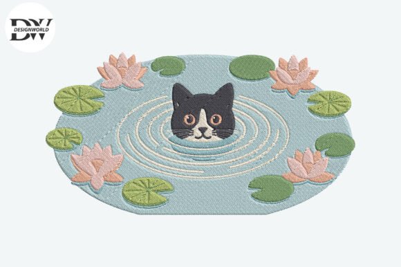 Black Cat Embroidery with Lotus Design Review