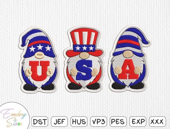 Charming Patriotic USA Gnomes Embroidery Design Review