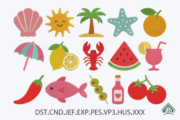 Coastal Summer Embroidery Design Bundle Review