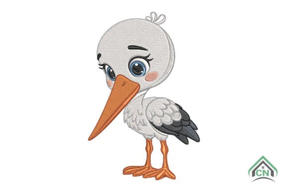 Cute Baby Stork Embroidery Design Review