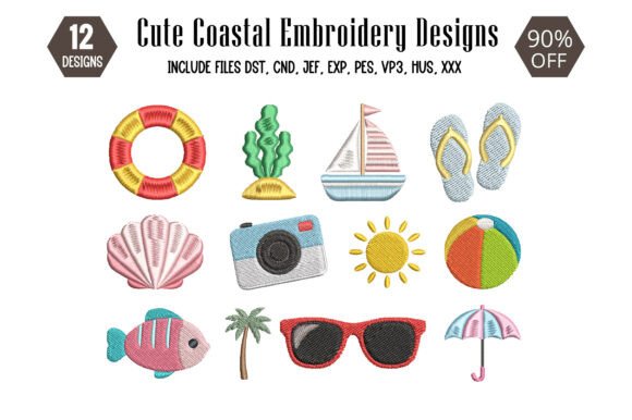 Cute Coastal Embroidery Design Review for Gifts