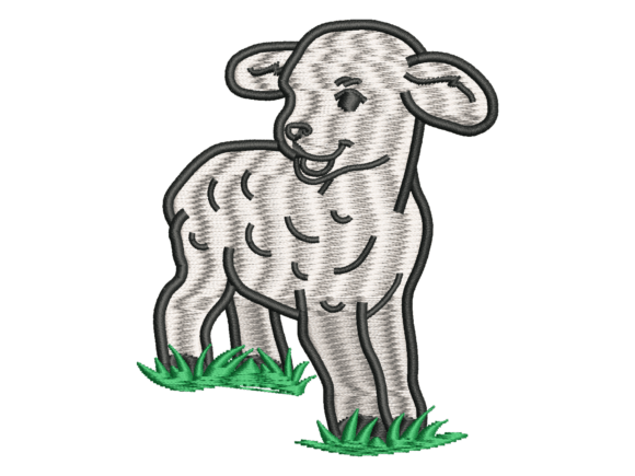 Cute Lamb Embroidery Design: A Delicate Touch for Personalized Gifts