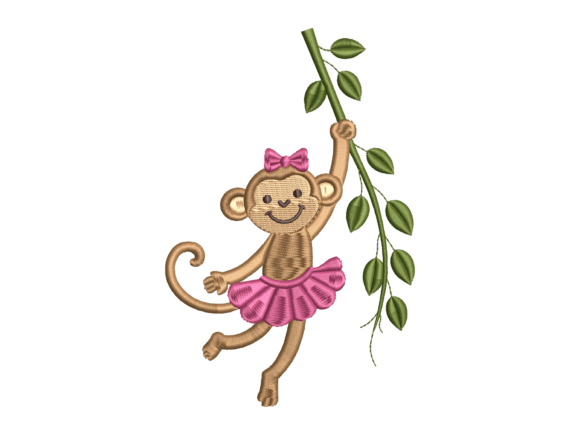 Cute Monkey Girl Embroidery Design Review