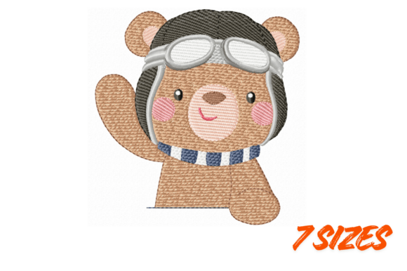 Cute Pilot Bear Embroidery Design Fun Review