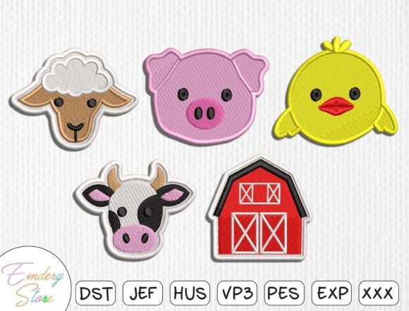 Farm Animals Patch Embroidery Design Review