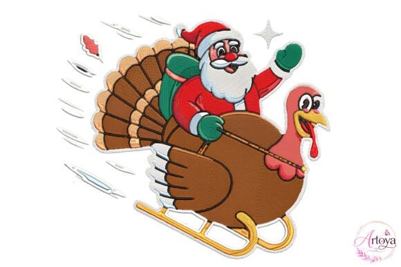 Funny Santa Turkey Embroidery Design Review