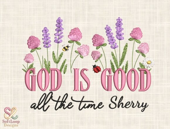 God is Good Floral Embroidery Design Review