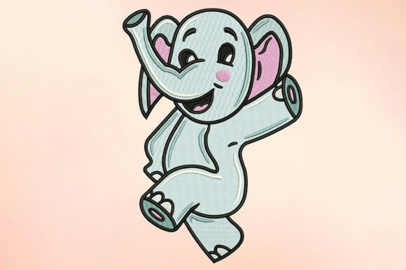Happy Waving Elephant Embroidery Review