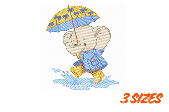 Rainy Elephant Embroidery Design Review