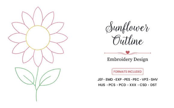 Sunflower Outline Embroidery Design Review